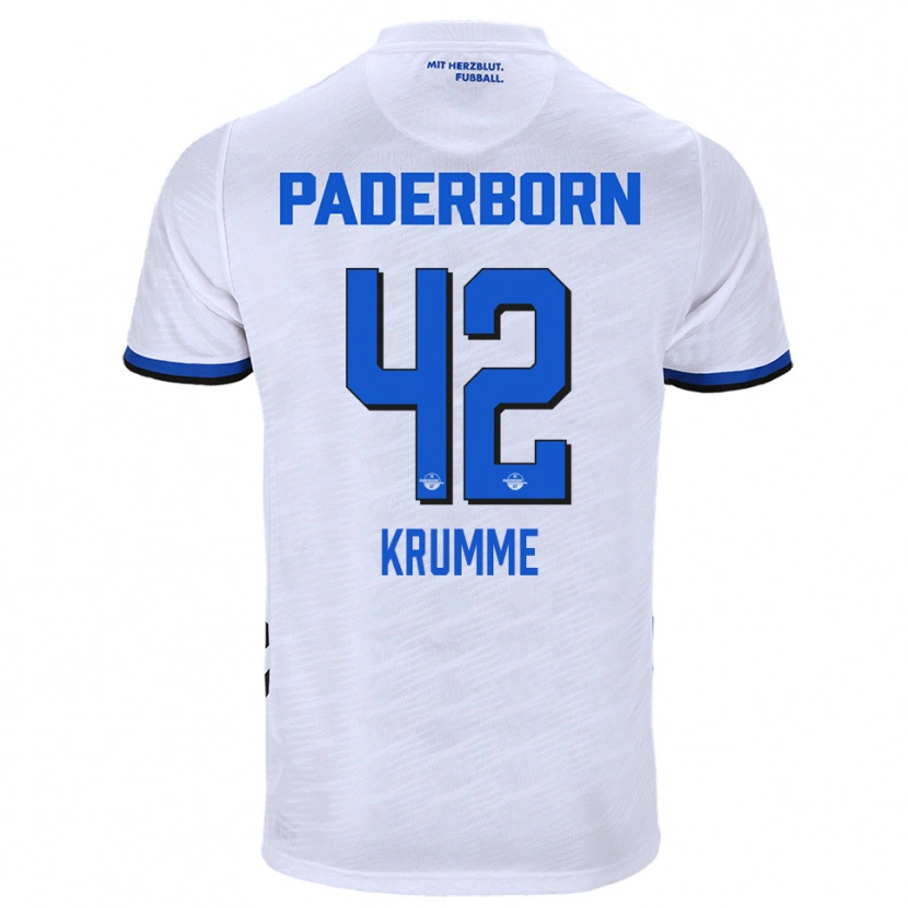Danxen Pánské Kevin Krumme #42 Bílá Modrá Daleko Hráčské Dresy 2025/26 Dres