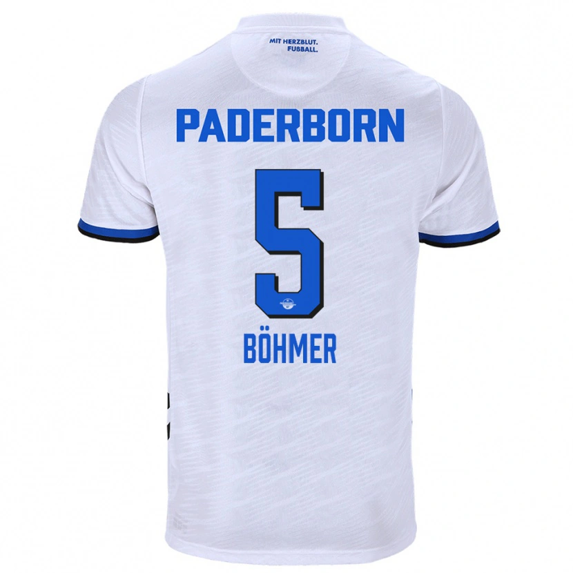 Danxen Pánské Tim Böhmer #5 Bílá Modrá Daleko Hráčské Dresy 2025/26 Dres