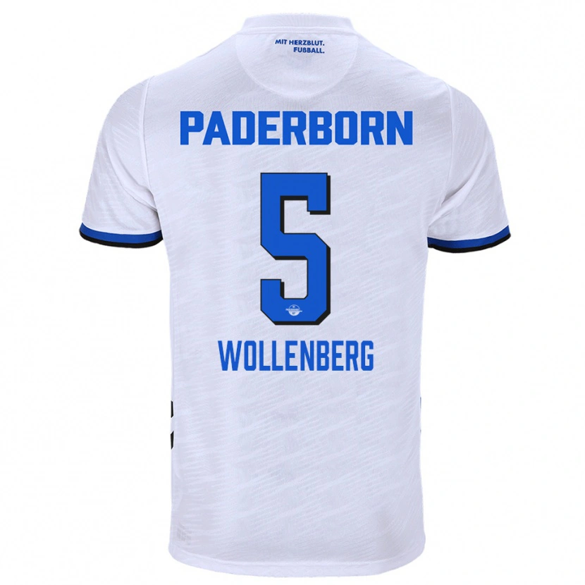 Danxen Pánské Paul Wollenberg #5 Bílá Modrá Daleko Hráčské Dresy 2025/26 Dres