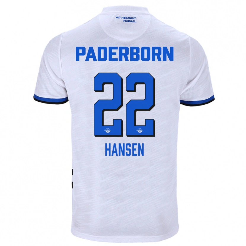 Danxen Pánské Mattes Hansen #22 Bílá Modrá Daleko Hráčské Dresy 2025/26 Dres