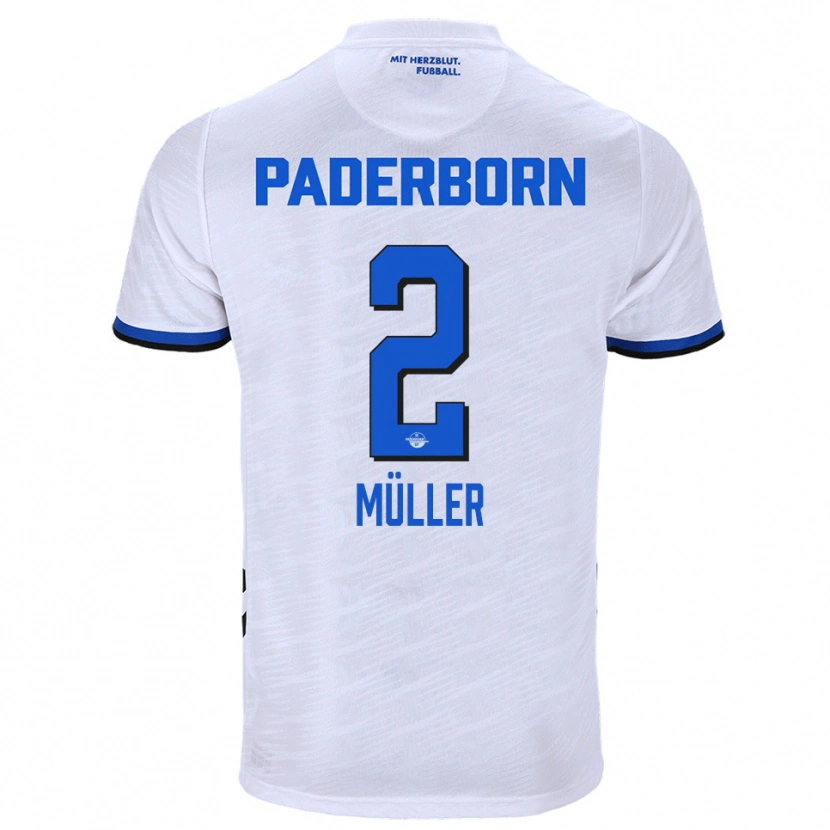 Danxen Pánské Ruben Müller #2 Bílá Modrá Daleko Hráčské Dresy 2025/26 Dres