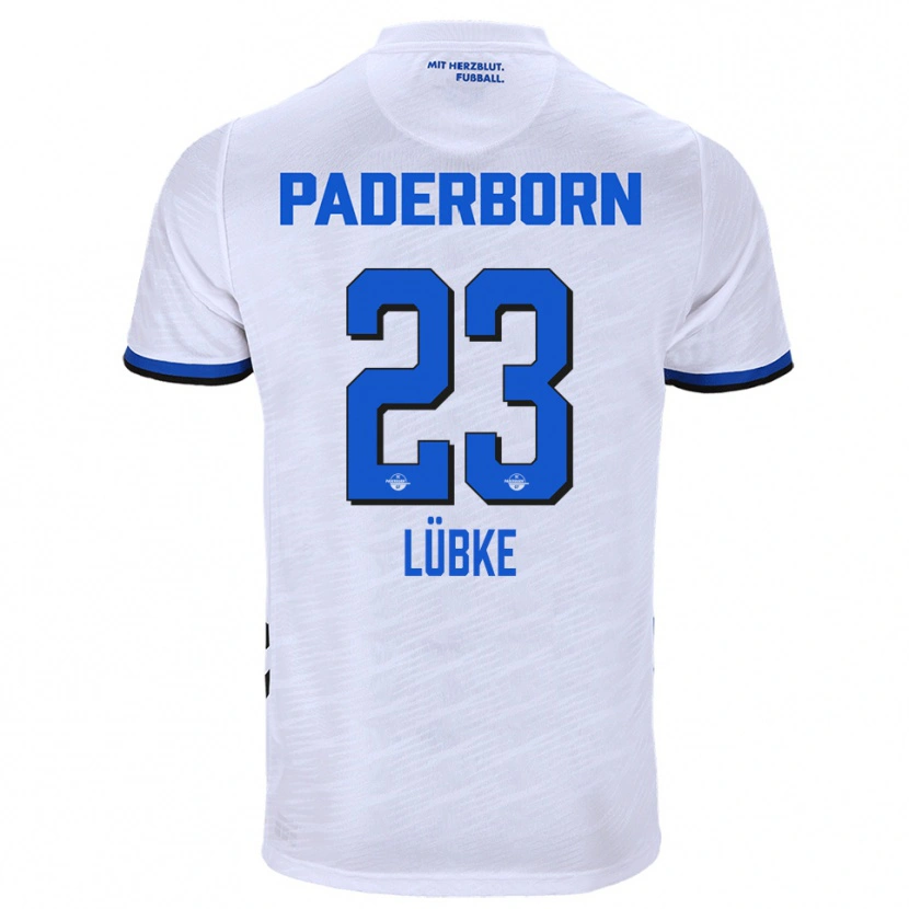 Danxen Pánské Jesper Lübke #23 Bílá Modrá Daleko Hráčské Dresy 2025/26 Dres