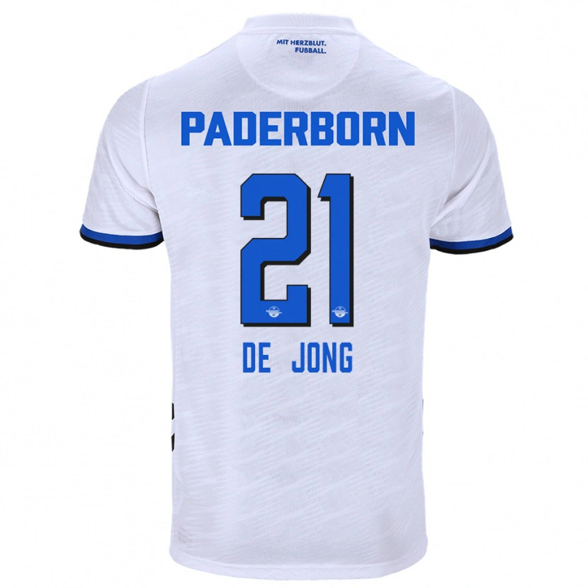 Danxen Pánské Travis De Jong #21 Bílá Modrá Daleko Hráčské Dresy 2025/26 Dres
