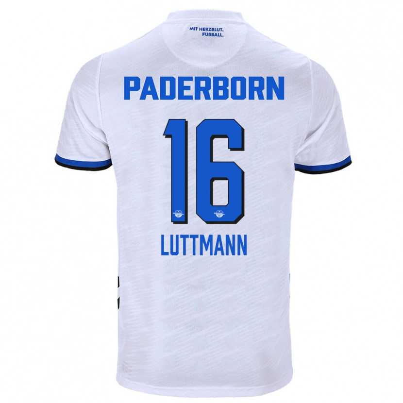 Danxen Pánské Magnus Luttmann #16 Bílá Modrá Daleko Hráčské Dresy 2025/26 Dres