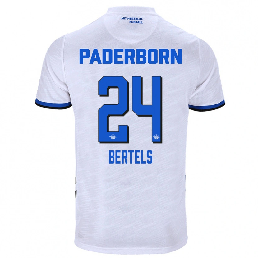 Danxen Pánské Felix Bertels #24 Bílá Modrá Daleko Hráčské Dresy 2025/26 Dres