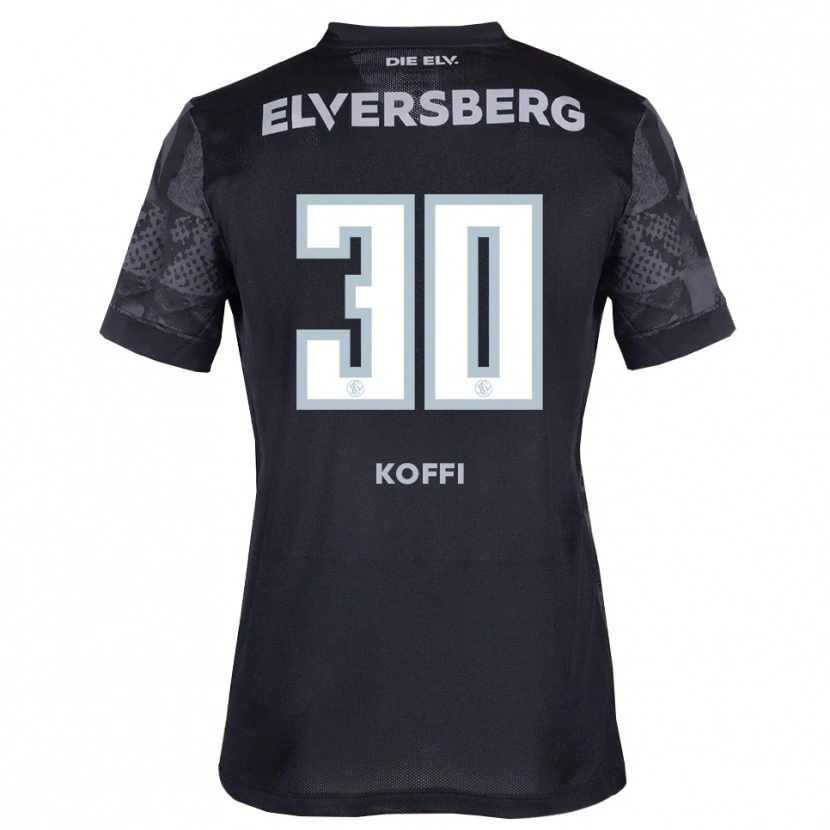 Danxen Pánské Kevin Koffi #30 Černá Šedá Daleko Hráčské Dresy 2025/26 Dres
