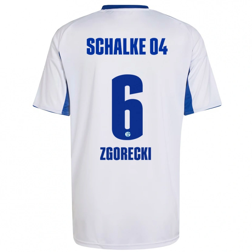 Danxen Pánské Jonas Zgorecki #6 Bílá Modrá Daleko Hráčské Dresy 2025/26 Dres