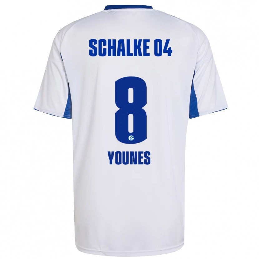 Danxen Pánské Amin Younes #8 Bílá Modrá Daleko Hráčské Dresy 2025/26 Dres