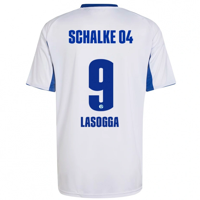 Danxen Pánské Pierre-Michel Lasogga #9 Bílá Modrá Daleko Hráčské Dresy 2025/26 Dres
