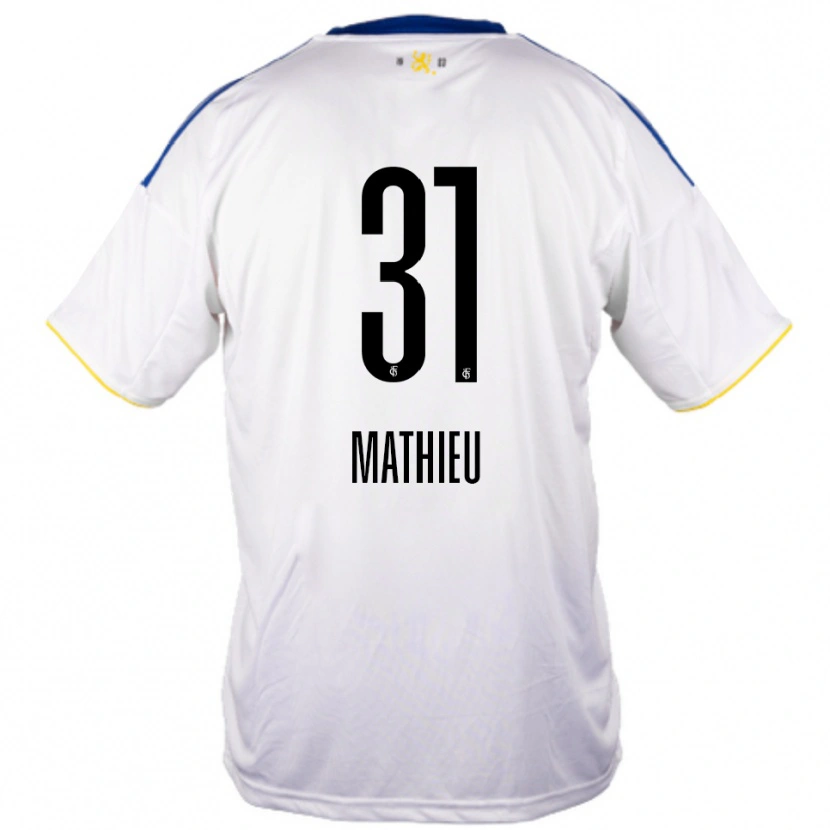 Danxen Pánské Sammy Mathieu #31 Bílá Modrá Žlutá Daleko Hráčské Dresy 2025/26 Dres