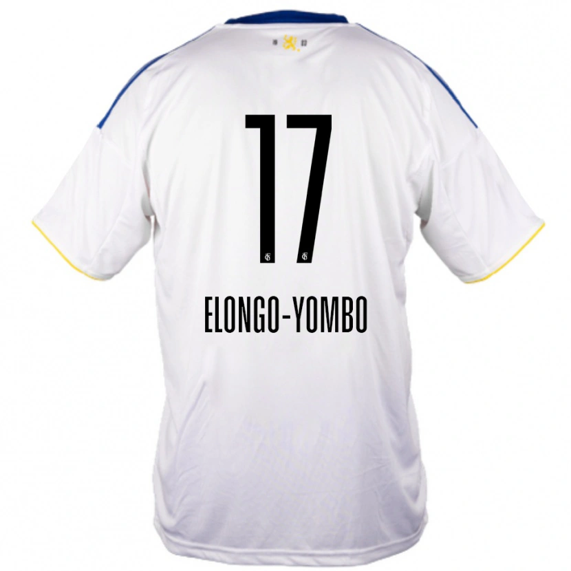 Danxen Pánské Rodney Elongo-Yombo #17 Bílá Modrá Žlutá Daleko Hráčské Dresy 2025/26 Dres