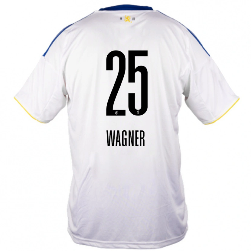 Danxen Pánské Allison Wagner #25 Bílá Modrá Žlutá Daleko Hráčské Dresy 2025/26 Dres
