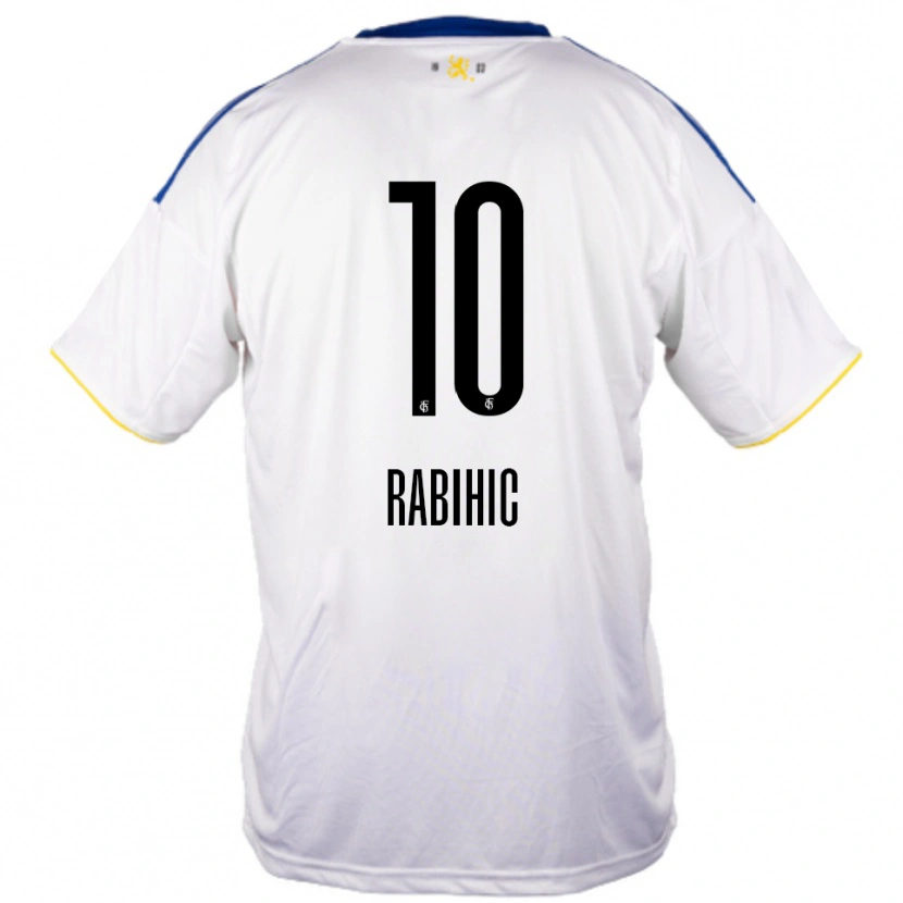 Danxen Pánské Kasim Rabihic #10 Bílá Modrá Žlutá Daleko Hráčské Dresy 2025/26 Dres