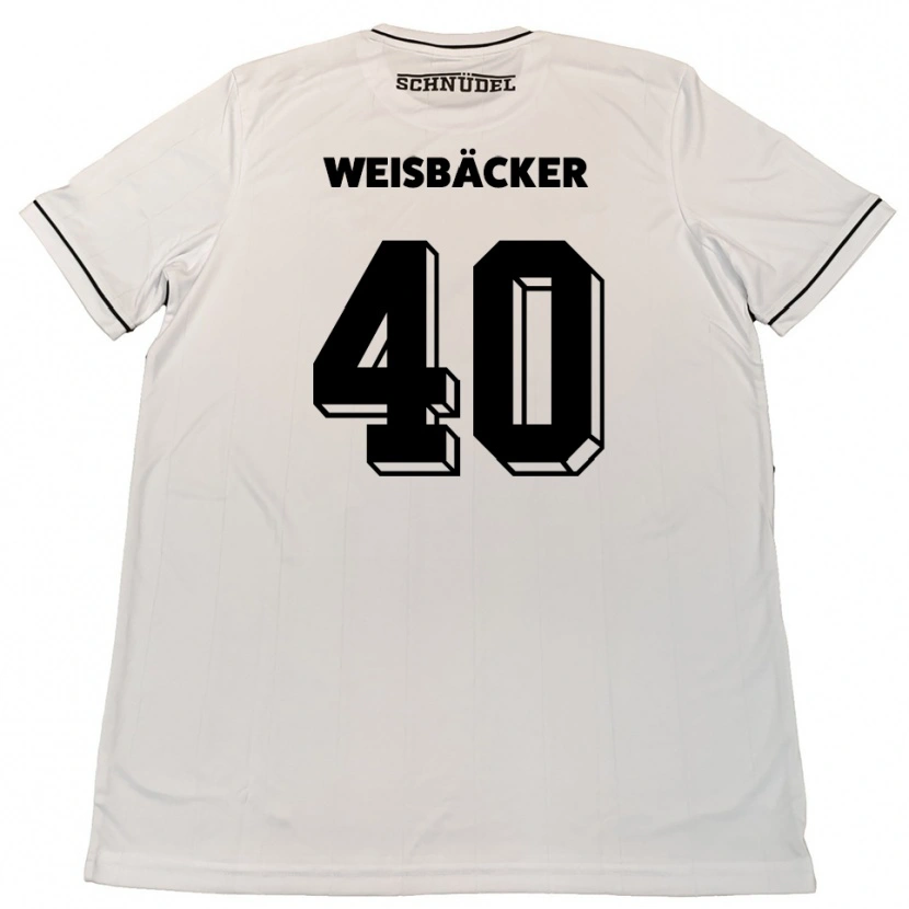 Danxen Pánské Maximilian Weisbäcker #40 Bílá Černá Daleko Hráčské Dresy 2025/26 Dres
