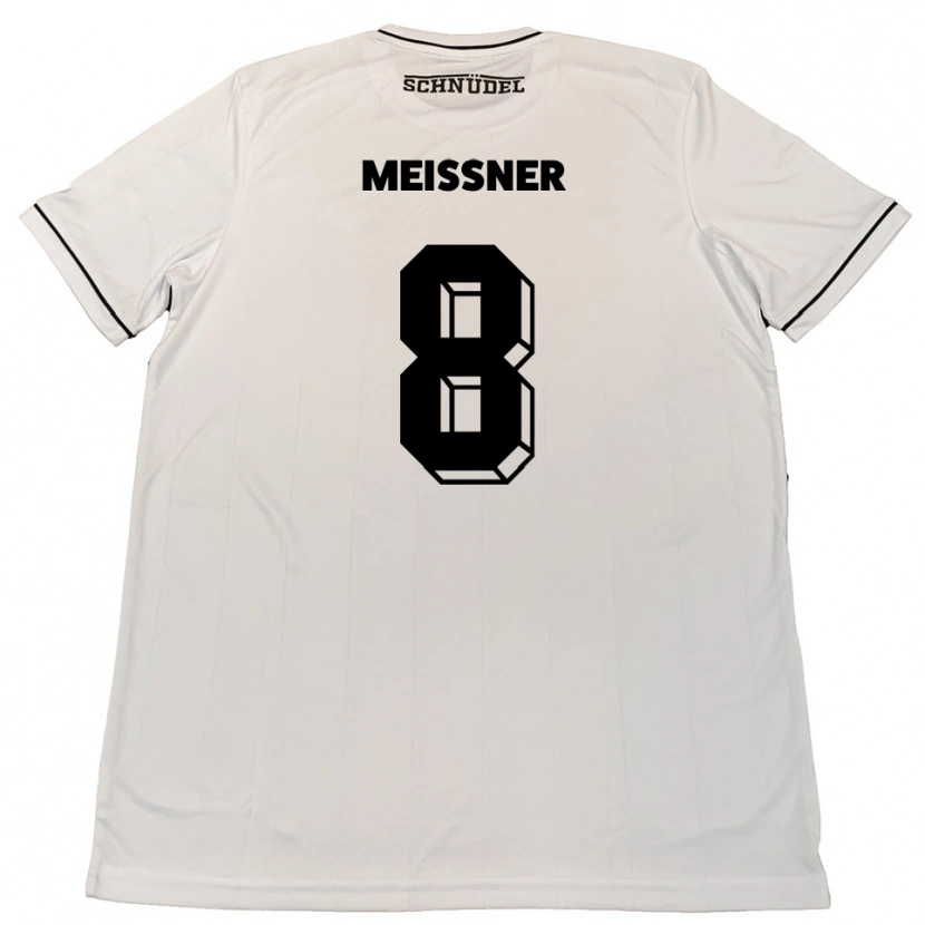 Danxen Pánské Thomas Meißner #8 Bílá Černá Daleko Hráčské Dresy 2025/26 Dres