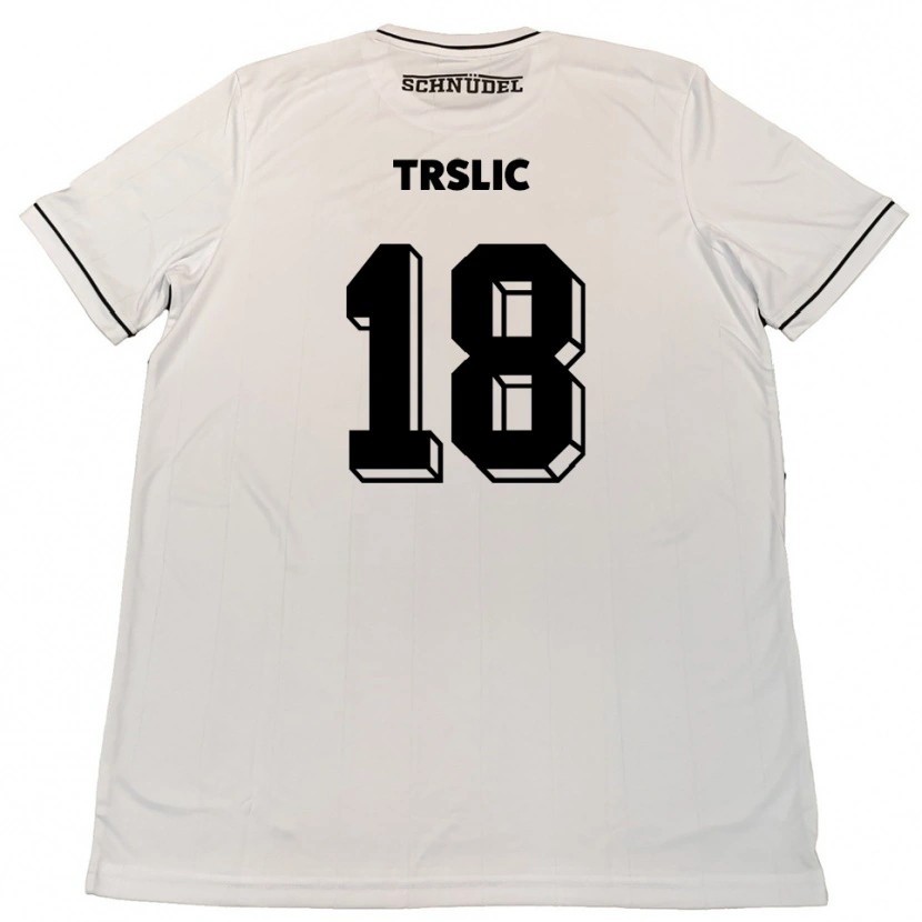 Danxen Pánské Luca Trslic #18 Bílá Černá Daleko Hráčské Dresy 2025/26 Dres