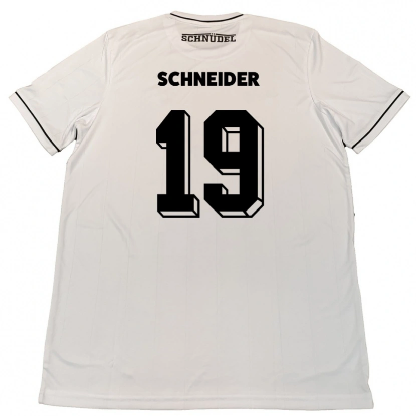 Danxen Pánské Lukas Schneider #19 Bílá Černá Daleko Hráčské Dresy 2025/26 Dres
