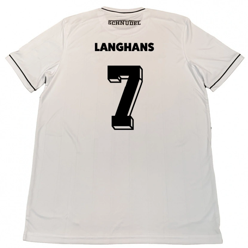 Danxen Pánské Leonard Langhans #7 Bílá Černá Daleko Hráčské Dresy 2025/26 Dres