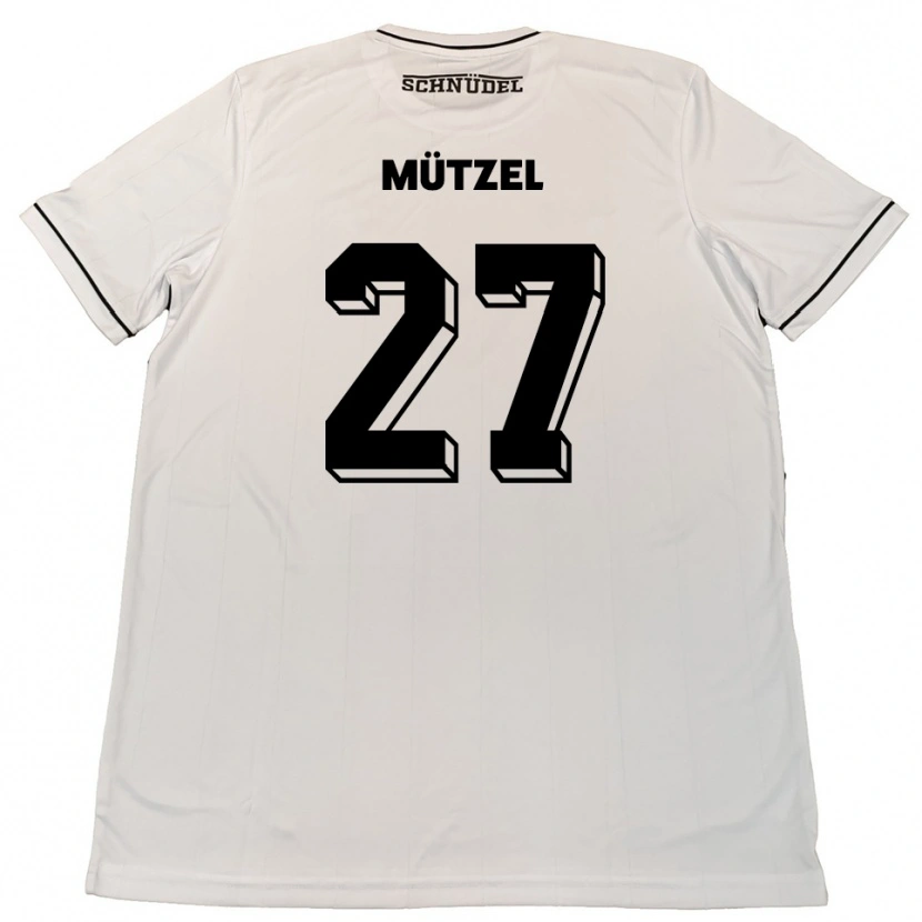 Danxen Pánské Nuno Mützel #27 Bílá Černá Daleko Hráčské Dresy 2025/26 Dres