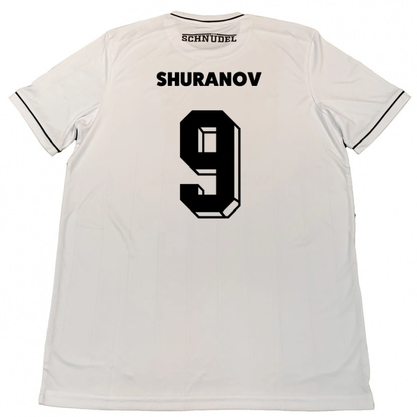 Danxen Pánské Erik Shuranov #9 Bílá Černá Daleko Hráčské Dresy 2025/26 Dres