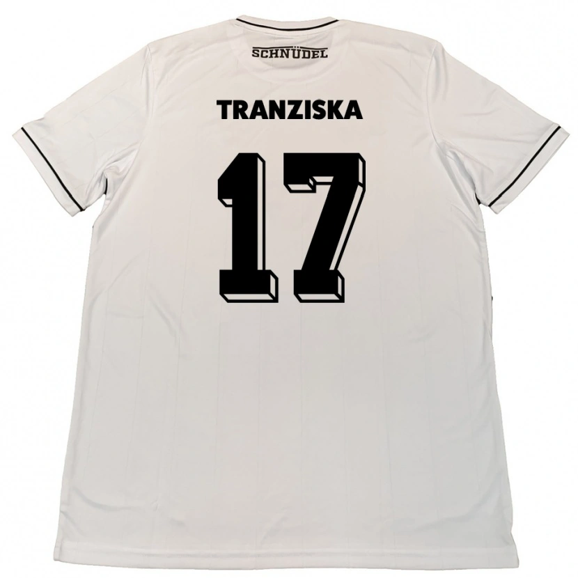 Danxen Pánské Jakob Tranziska #17 Bílá Černá Daleko Hráčské Dresy 2025/26 Dres