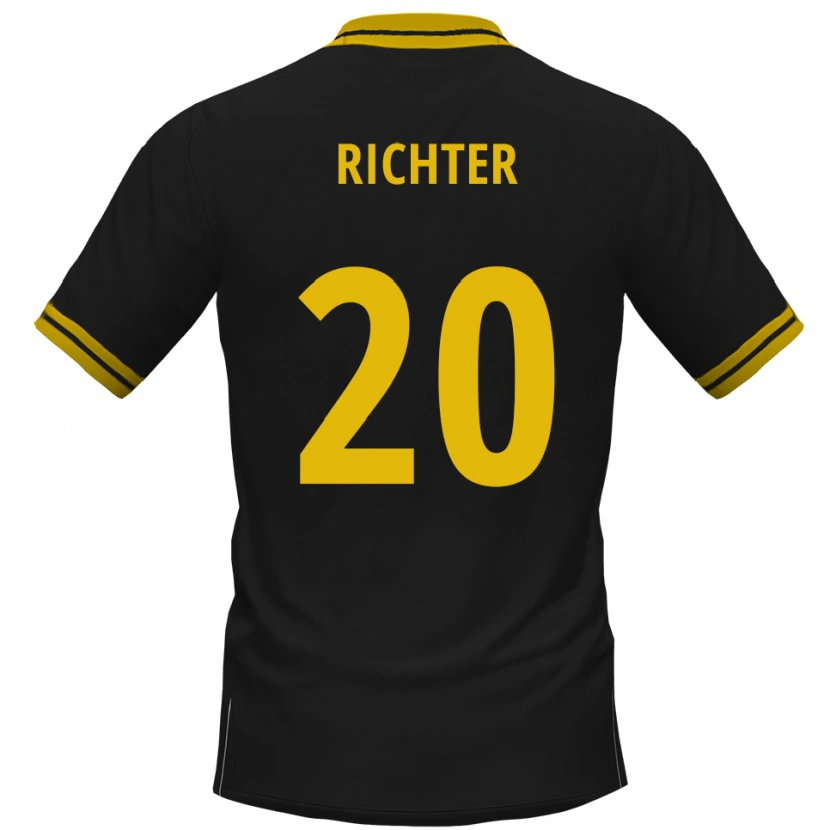 Danxen Pánské Marc Richter #20 Černá Žlutá Daleko Hráčské Dresy 2025/26 Dres