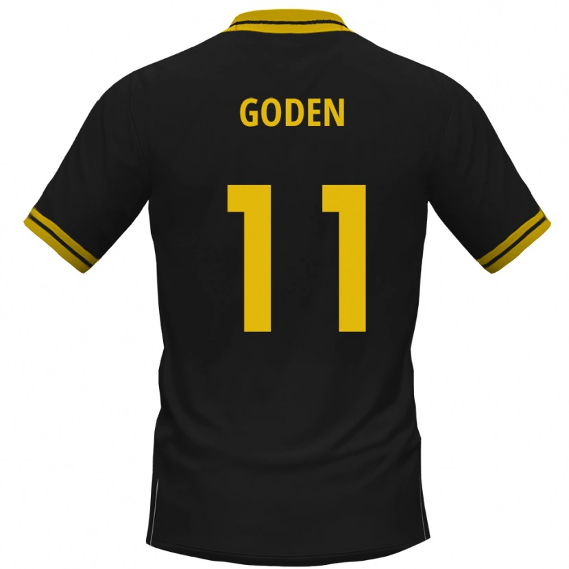 Danxen Pánské Kevin Goden #11 Černá Žlutá Daleko Hráčské Dresy 2025/26 Dres