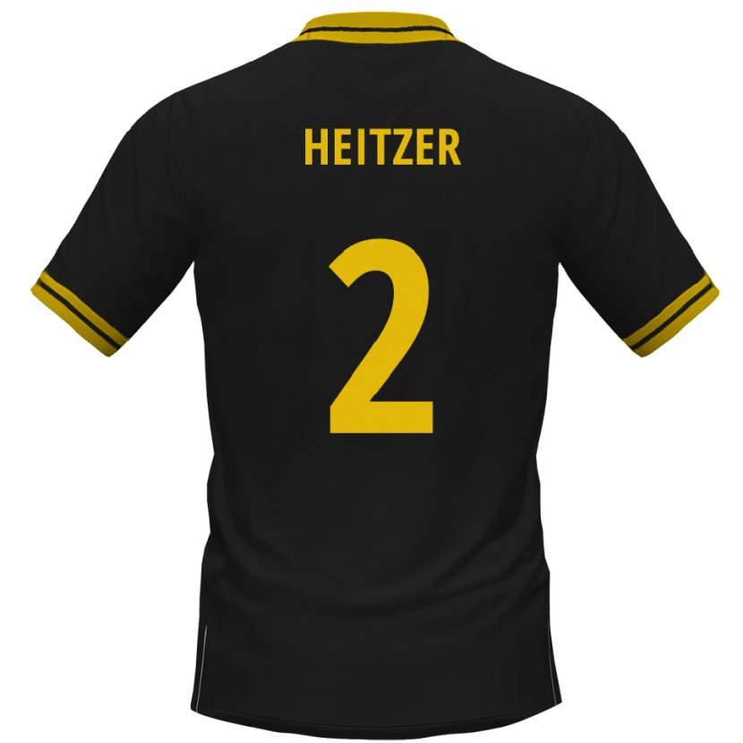 Danxen Pánské Quentin Heitzer #2 Černá Žlutá Daleko Hráčské Dresy 2025/26 Dres