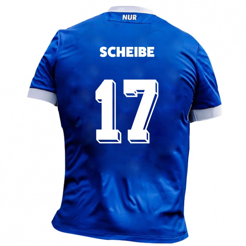 Danxen Pánské Niklas Scheibe #17 Modrá Bílá Daleko Hráčské Dresy 2025/26 Dres