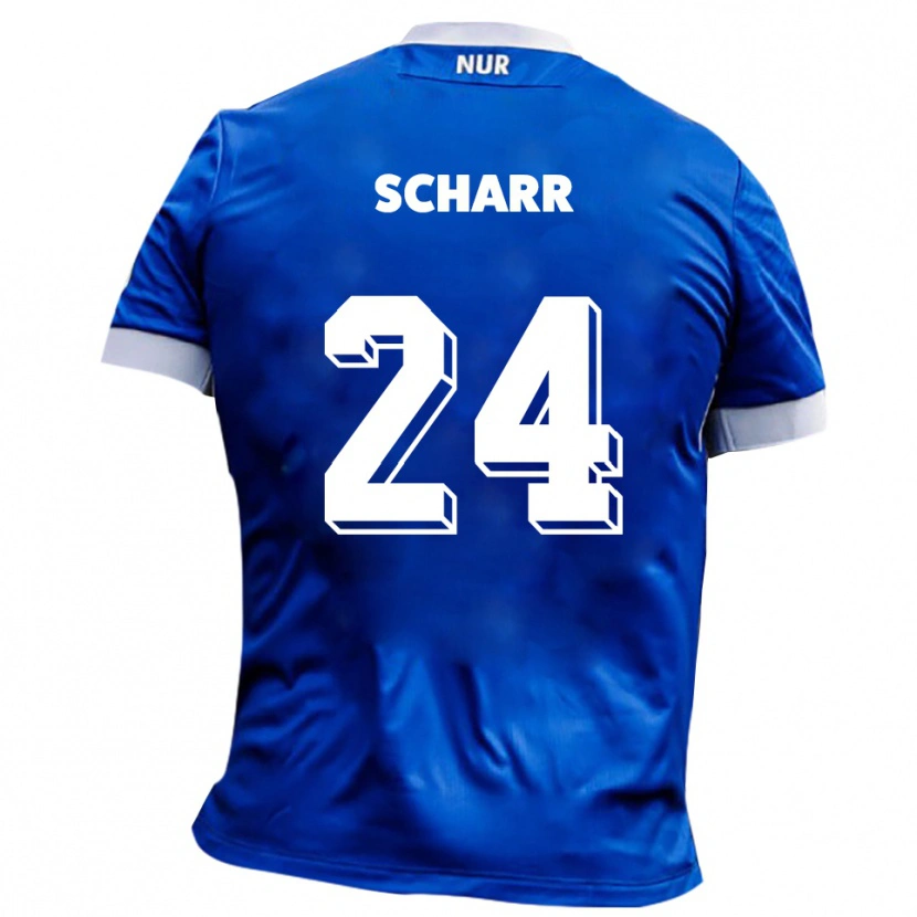 Danxen Pánské Janne Scharr #24 Modrá Bílá Daleko Hráčské Dresy 2025/26 Dres