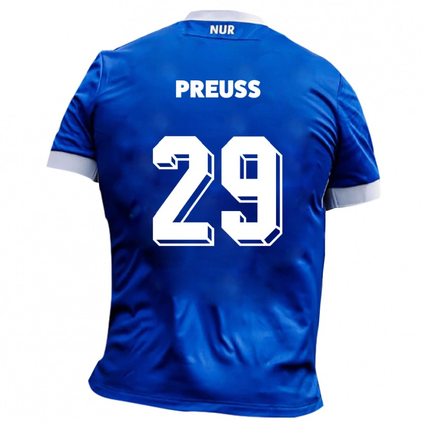 Danxen Pánské Marlon Preuß #29 Modrá Bílá Daleko Hráčské Dresy 2025/26 Dres