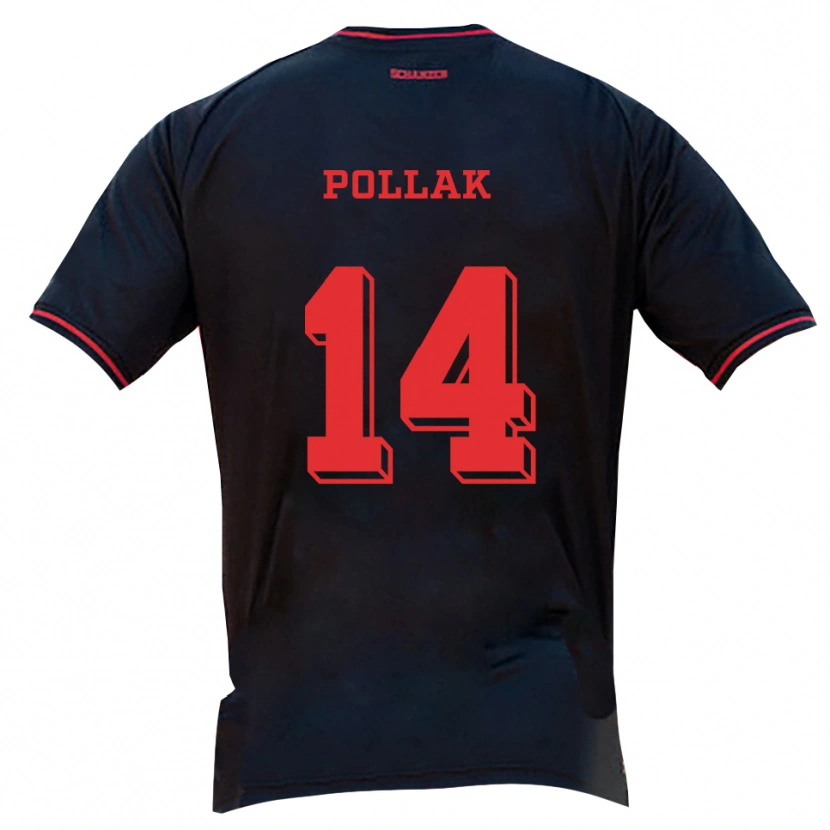 Danxen Pánské Florian Pollak #14 Černá Červená Bílá Daleko Hráčské Dresy 2025/26 Dres