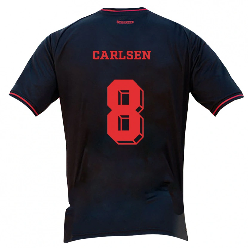 Danxen Pánské Fredrik Carlsen #8 Černá Červená Bílá Daleko Hráčské Dresy 2025/26 Dres