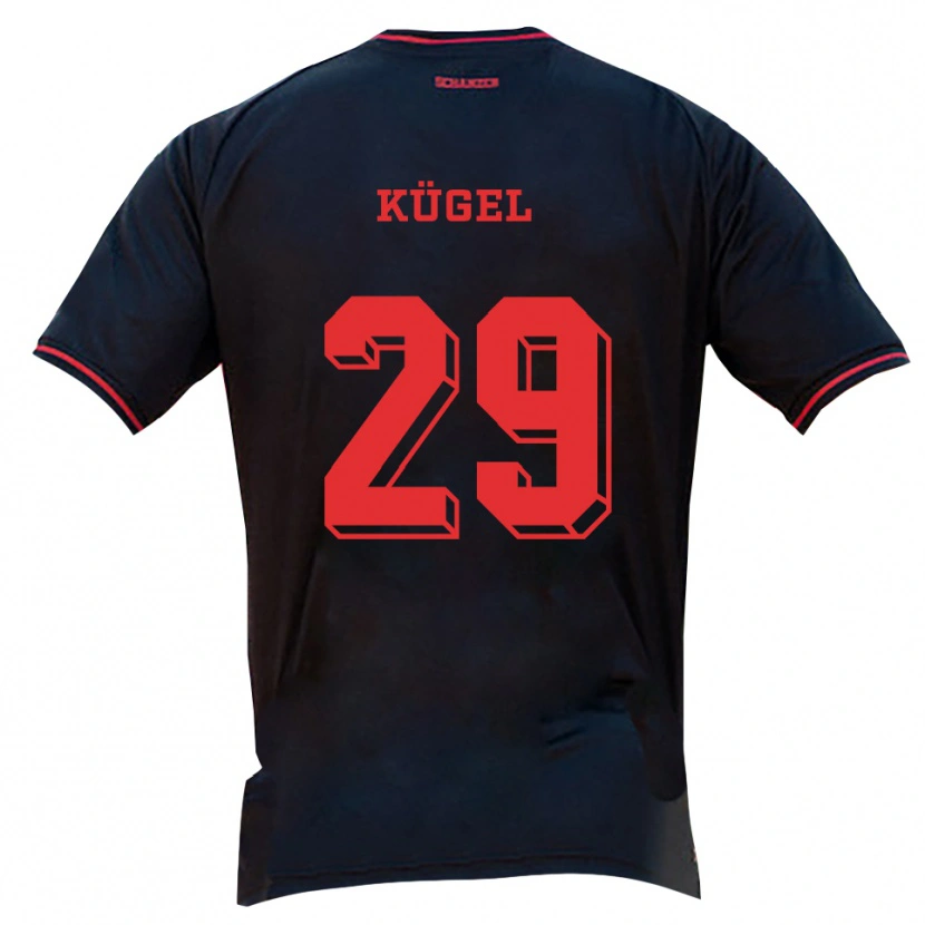 Danxen Pánské Julian Kügel #29 Černá Červená Bílá Daleko Hráčské Dresy 2025/26 Dres