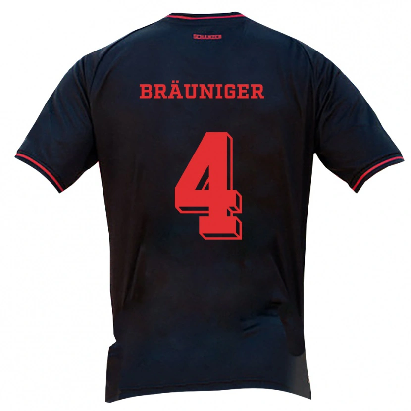 Danxen Pánské Sandor Bräuniger #4 Černá Červená Bílá Daleko Hráčské Dresy 2025/26 Dres