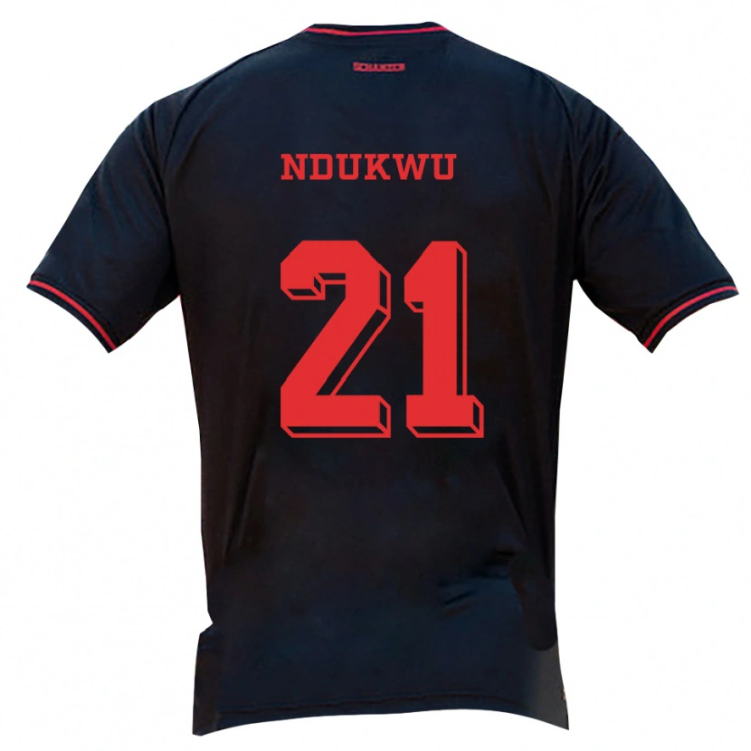Danxen Pánské Dickson Ndukwu #21 Černá Červená Bílá Daleko Hráčské Dresy 2025/26 Dres