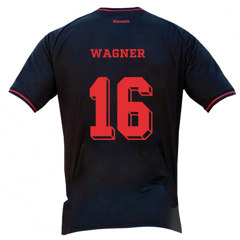 Danxen Pánské Maximilian Wagner #16 Černá Červená Bílá Daleko Hráčské Dresy 2025/26 Dres