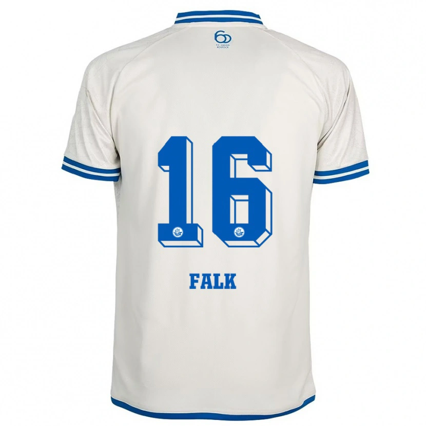 Danxen Pánské Robin Falk #16 Bílá Modrá Daleko Hráčské Dresy 2025/26 Dres