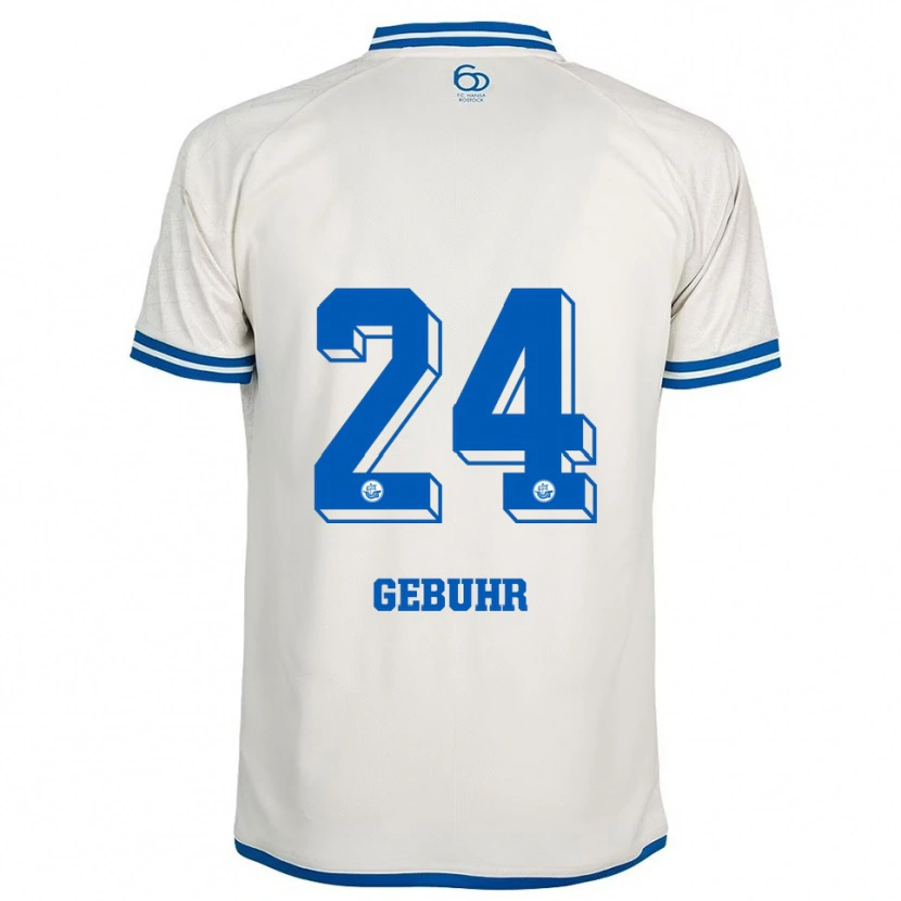 Danxen Pánské Dario Gebuhr #24 Bílá Modrá Daleko Hráčské Dresy 2025/26 Dres