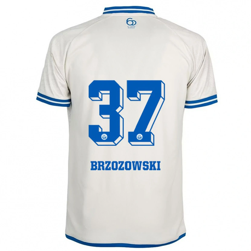 Danxen Pánské Milosz Brzozowski #37 Bílá Modrá Daleko Hráčské Dresy 2025/26 Dres