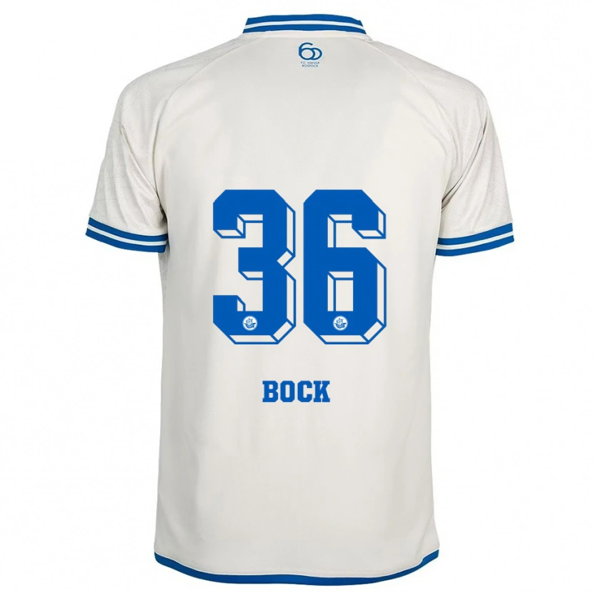 Danxen Pánské Fiete Bock #36 Bílá Modrá Daleko Hráčské Dresy 2025/26 Dres