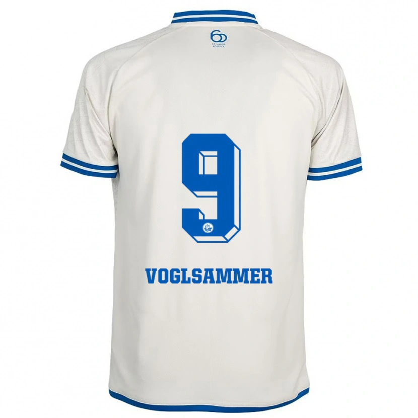 Danxen Pánské Andreas Voglsammer #9 Bílá Modrá Daleko Hráčské Dresy 2025/26 Dres