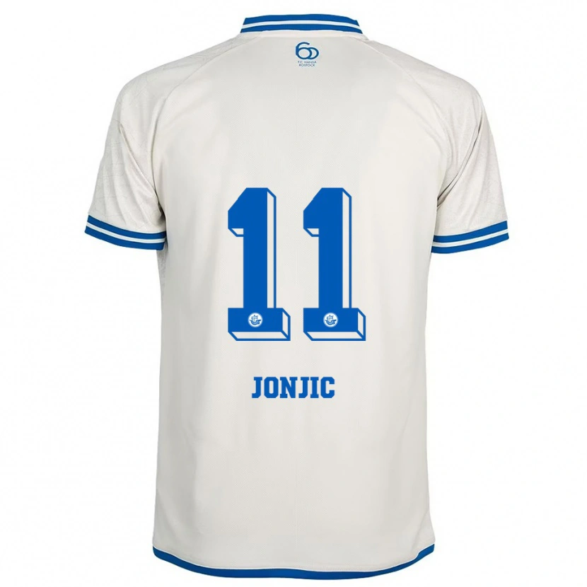 Danxen Pánské Antonio Jonjic #11 Bílá Modrá Daleko Hráčské Dresy 2025/26 Dres
