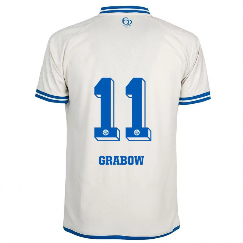 Danxen Pánské Georg Grabow #11 Bílá Modrá Daleko Hráčské Dresy 2025/26 Dres