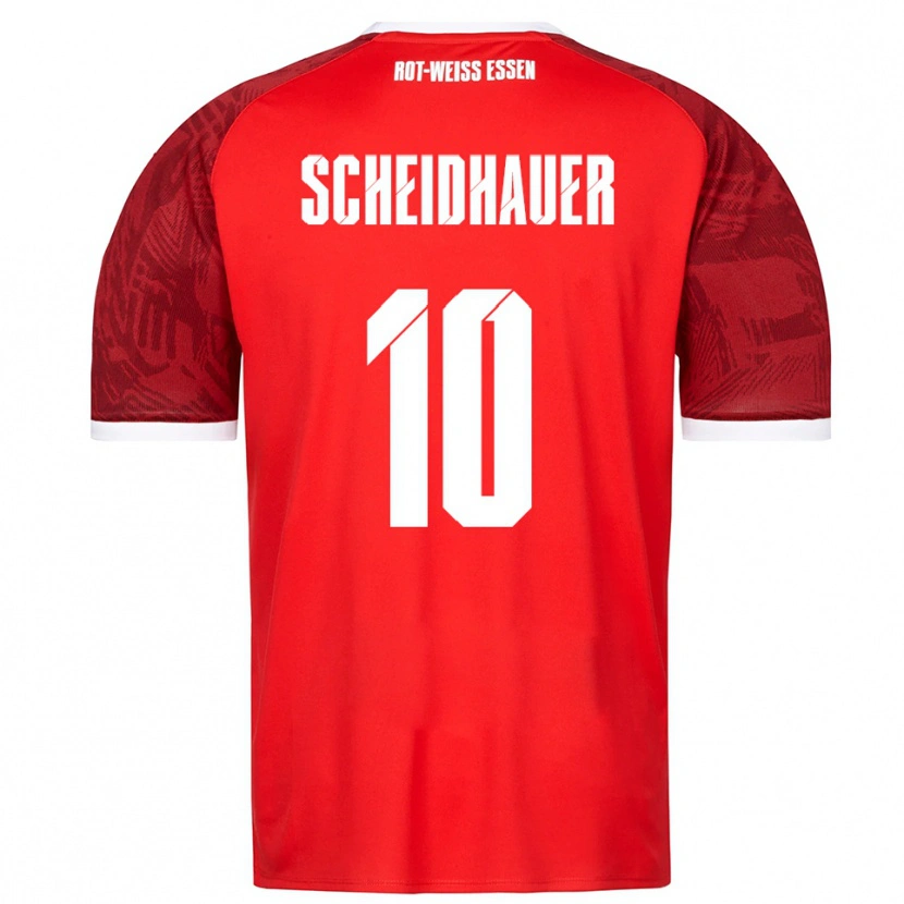 Danxen Pánské Leon Scheidhauer #10 Červená Vínová Bílá Daleko Hráčské Dresy 2025/26 Dres