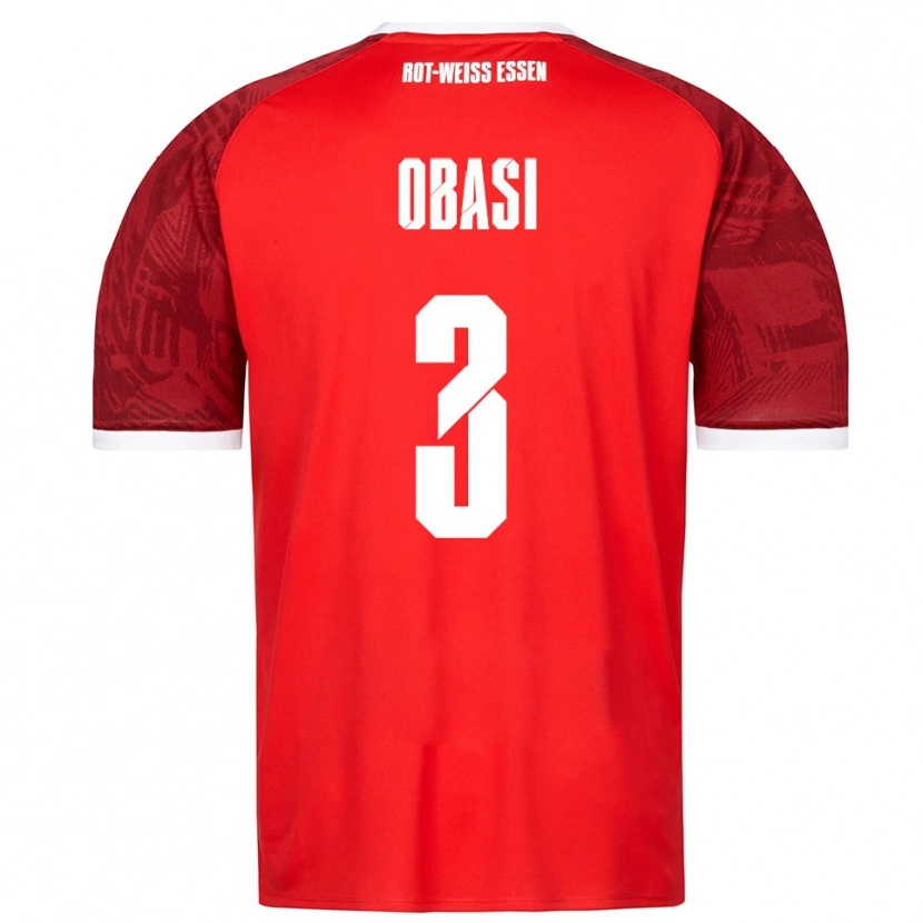 Danxen Pánské Carrick Obasi #3 Červená Vínová Bílá Daleko Hráčské Dresy 2025/26 Dres