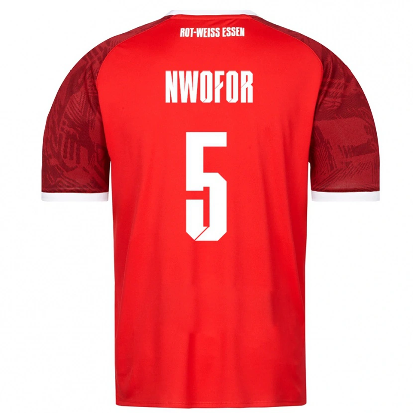 Danxen Pánské Jamie Nwofor #5 Červená Vínová Bílá Daleko Hráčské Dresy 2025/26 Dres