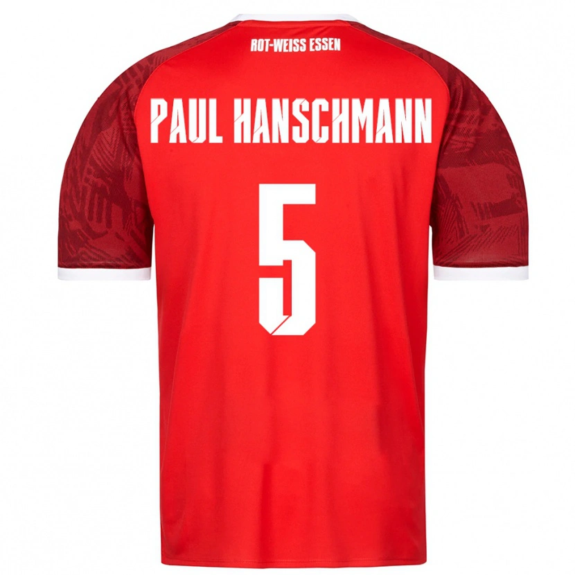 Danxen Pánské Theodor Paul Hanschmann #5 Červená Vínová Bílá Daleko Hráčské Dresy 2025/26 Dres