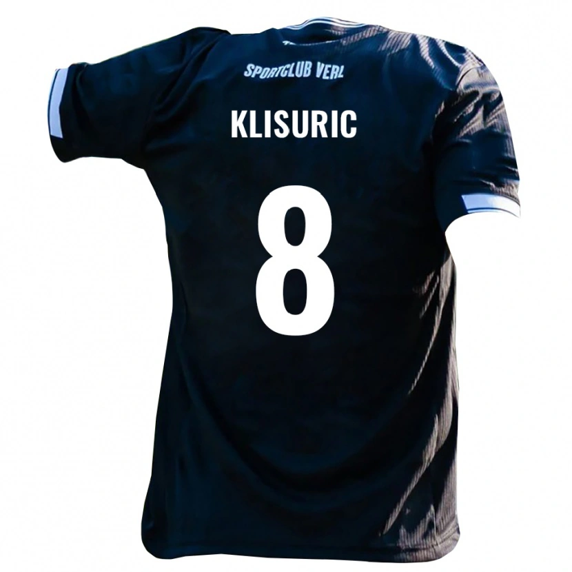 Danxen Pánské Lazar Klisuric #8 Černá Bílá Daleko Hráčské Dresy 2025/26 Dres