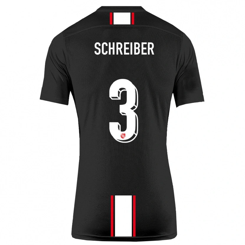 Danxen Pánské David Schreiber #3 Černá Bílá Daleko Hráčské Dresy 2025/26 Dres